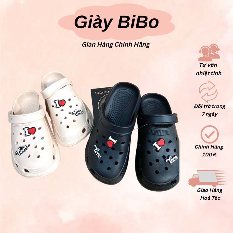 Dép Sục I Love You Chống Trơn Trượt Tặng sticker xinh xắn