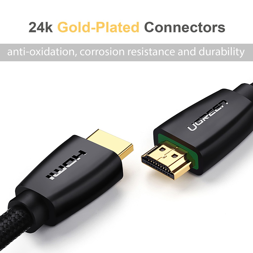 Cáp HDMI 2.0 Sợi Bện Lưới Cao Cấp | UGREEN 40411 Chính Hãng | Dài 3M