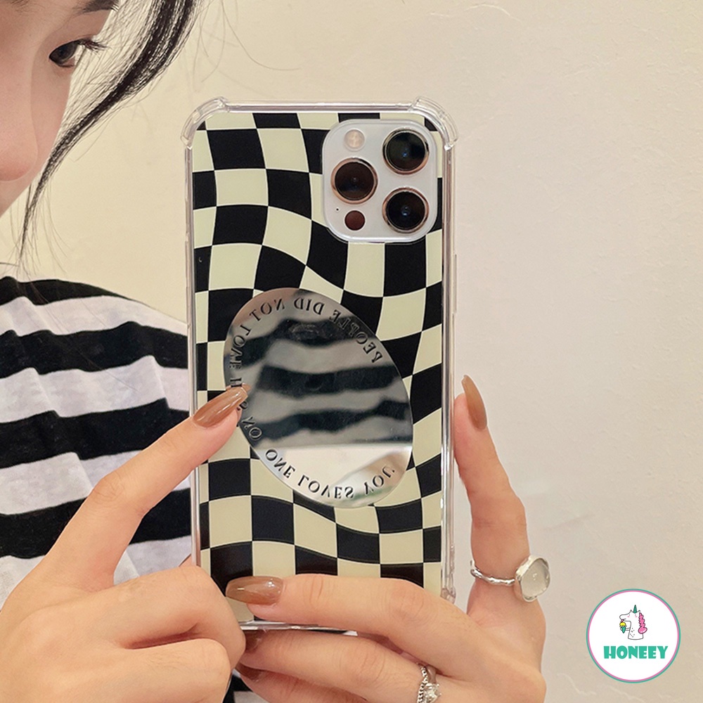 Ốp Điện Thoại Tpu Mềm Chống Va Đập Có Gương Đơn Giản Dành Cho Iphone 12 11 Pro Max X
