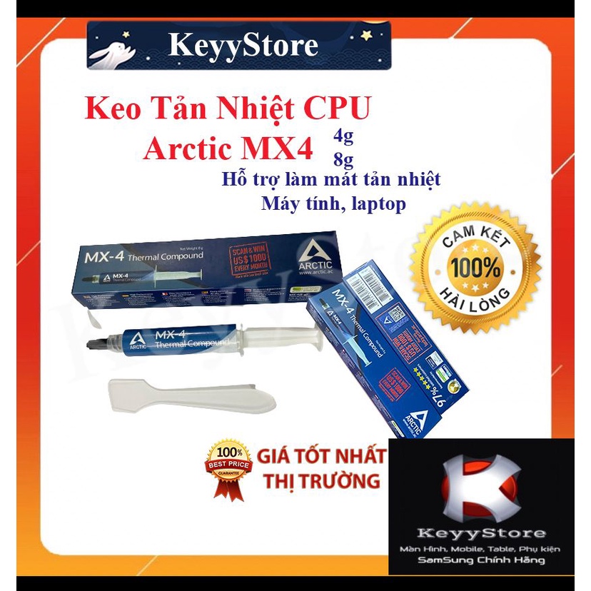 Keo Tản Nhiệt CPU Làm Mát MX4 4g MX4 8g Keo Làm Mát Chíp Hỗ trợ làm mát tản nhiệt Máy tính, laptop Cao cấp Keo Arctic