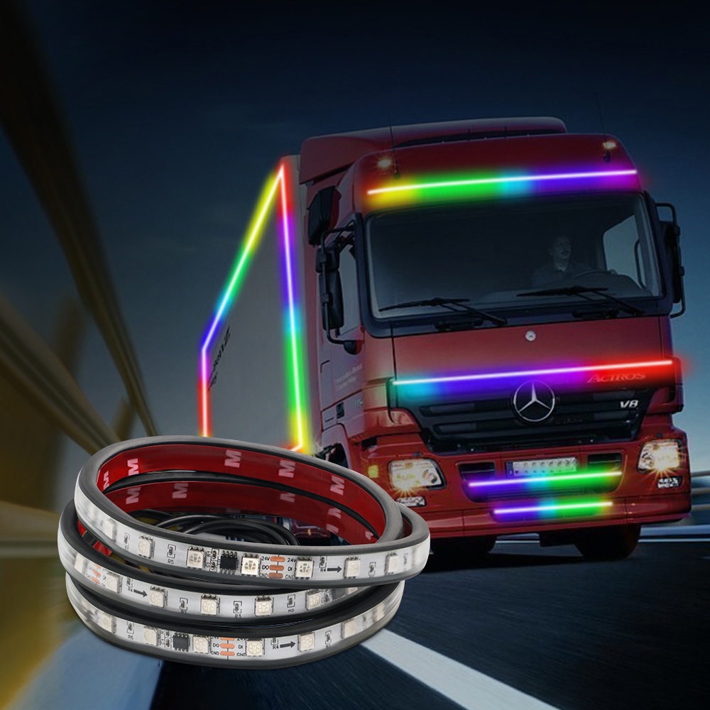 Đèn LED RGB 24v Gắn Tấm Chắn Nắng Cho Xe Tải