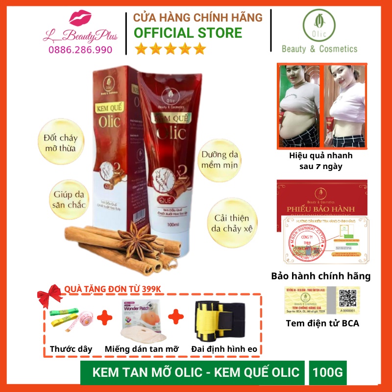 KEM TAN MỠ QUẾ OLIC 100ML