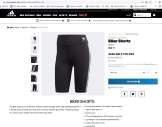Quần legging đùi cạp cao ADIDAS