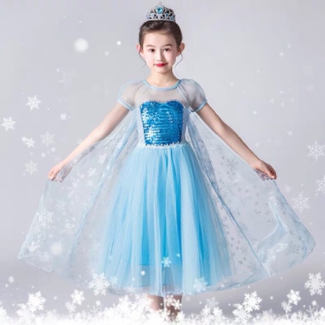 [SẴN - HÀNG LOẠI 1 TẶNG PHỤ KIỆN] Đầm Elsa dài váy Elsa bé gái công chúa hàng xịn