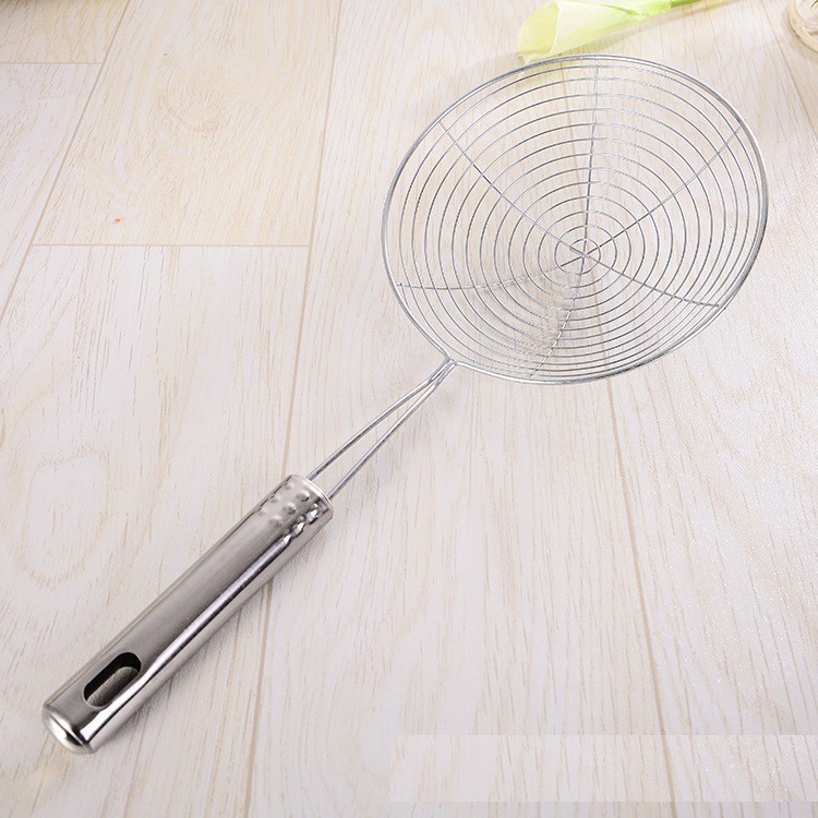 Đồ Chiên Nướng Vợt Chiên Vớt Ráo Dầu Cán Inox Dài 33cm