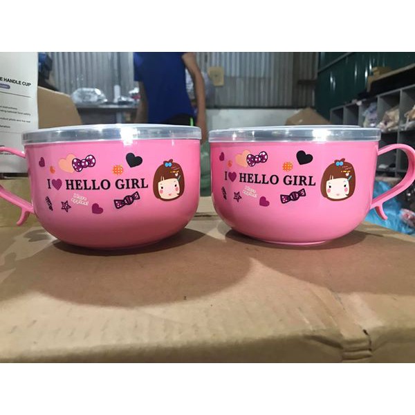 Ca giữ nhiệt kèm thìa, Cốc đựng cháo,phở,úp mì inox xịn