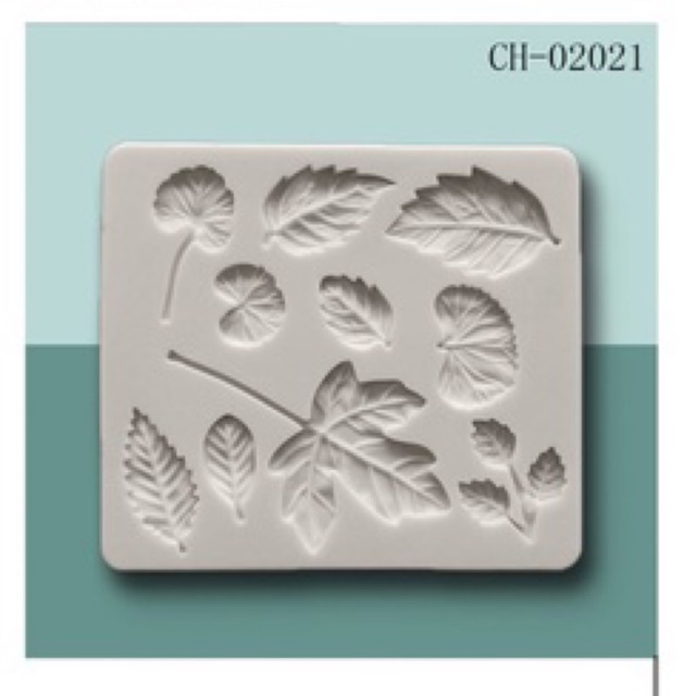 khuôn silicon các loại lá trang trí bánh