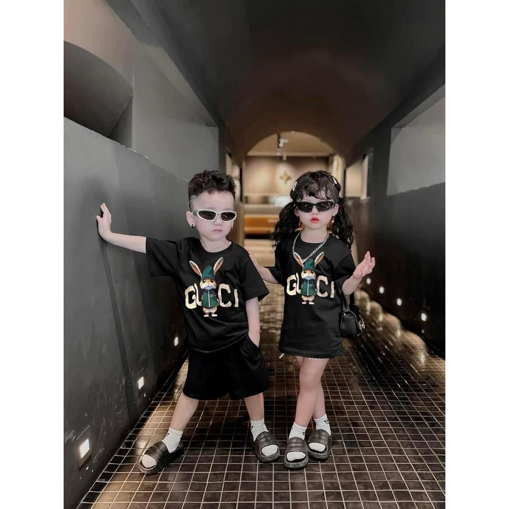 Áo thun cho bé guiiccii thỏ, áo phông trẻ em, Áo thun mẹ và bé, TP KIDS