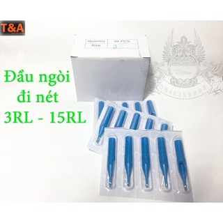 [ Đầu ngòi kim xăm đi nét 3RL - 15RL ]  25k/ 25 đầu ngòi nhựa