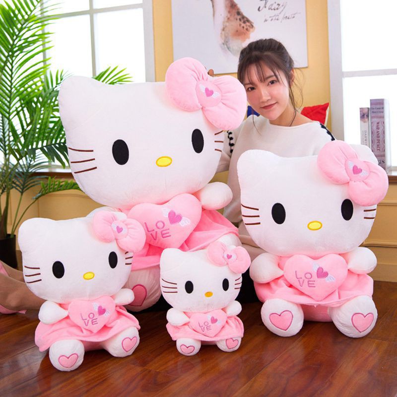 Gối Nhồi Bông Hình Mèo Hello Kitty