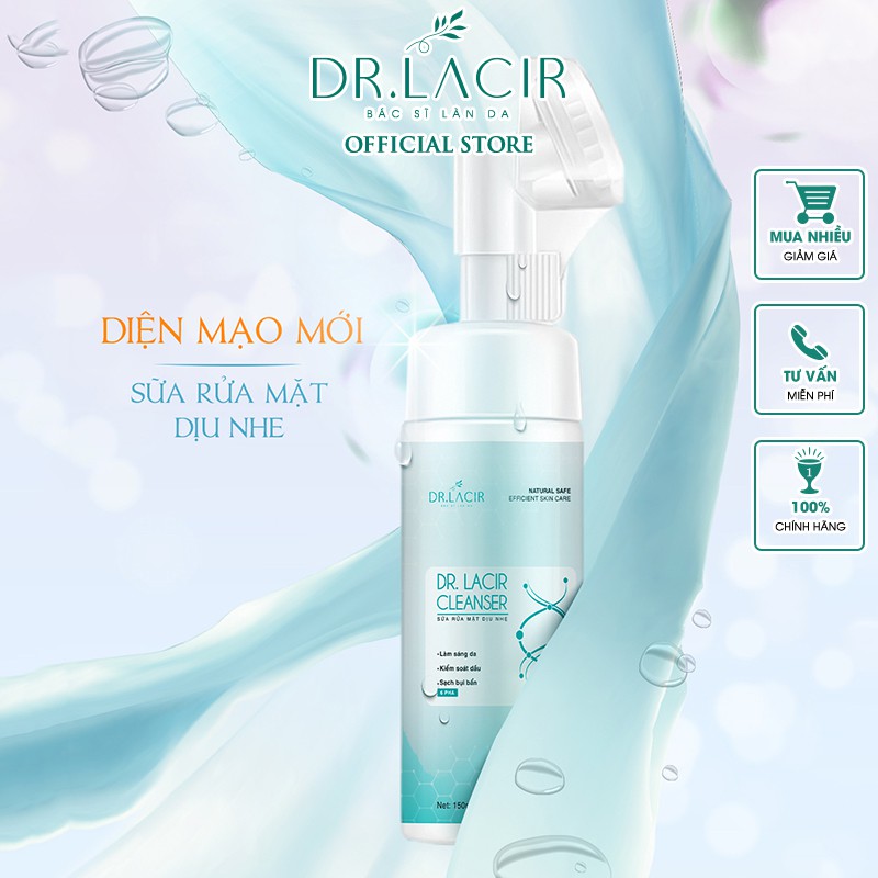 Sữa Rửa Mặt Dịu Nhẹ Cho Da Nhạy Cảm Dr.Lacir Cleanser DR02