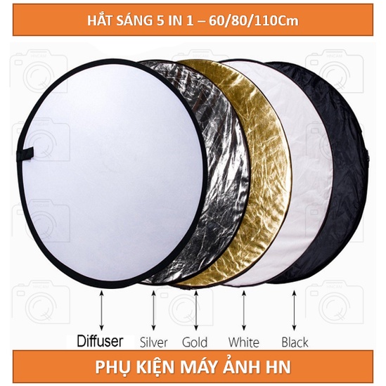 Hắt sáng 5 trong 1 kích thước đường kính 60cm, 80cm và 110 cm