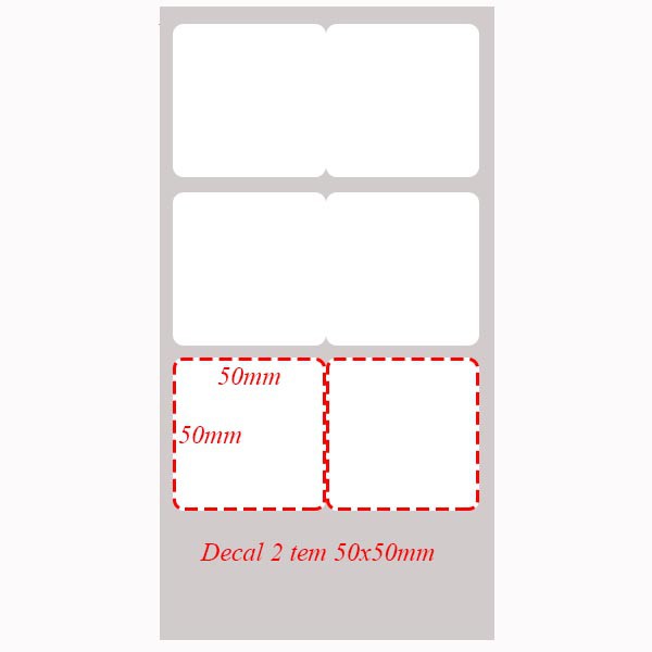 Giấy in nhãn 2 tem 50×50 combo 8 cuộn