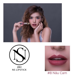 Son Ns lipstick ( son kem) tặng tẩy trang môi