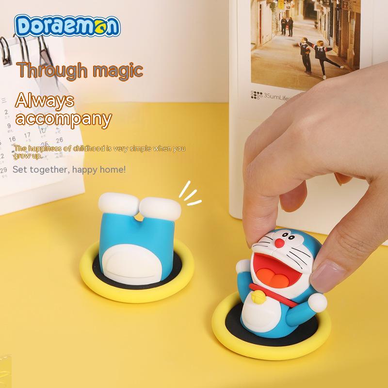 Doremon sáng tạo từ tính mềm nam châm tủ lạnh 3D hoạt hình trang trí bảng tin dễ thương nhãn dán từ tính