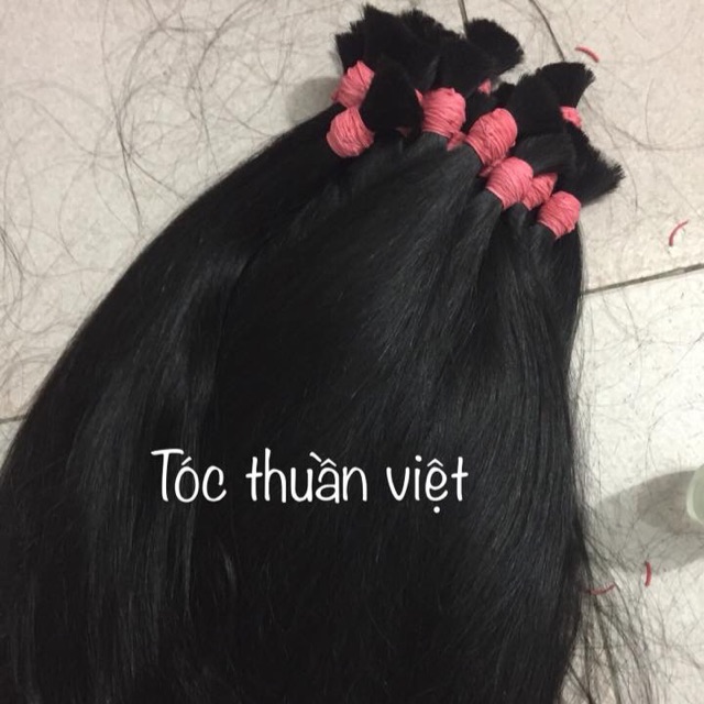 Tóc nối thật 55cm kèm video và ảnh khách nối