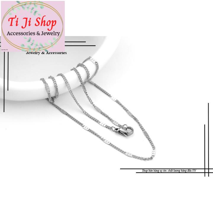 DÂY CHUYỀN NỮ INOX KIỂU LẶC SIÊU NHÍ DẬP CÁCH ĐIỆU D  - đẹp, không đen