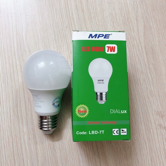 Bóng led bulb 7W cao cấp MPE ( tiêu chuẩn Châu Âu )