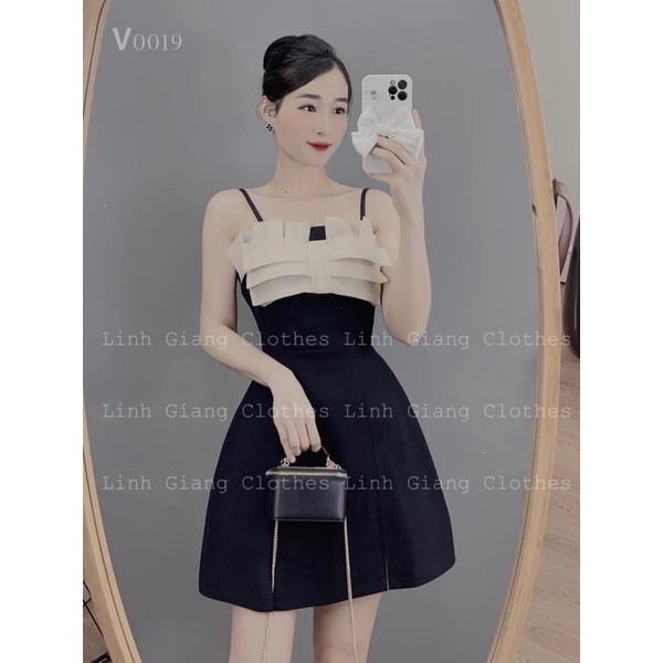 Váy 2 Dây Phối Nơ Chất Tuyết Mưa Sang Chảnh Có Ảnh Thật Kèm Video