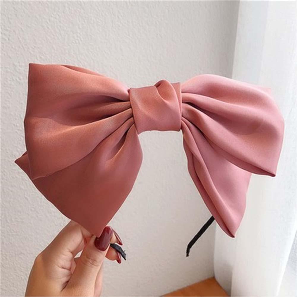 Băng Đô Cài Tóc Đính Nơ Màu Sắc Trơn Đơn Giản Phong Cách Bohemia Cho Nữ