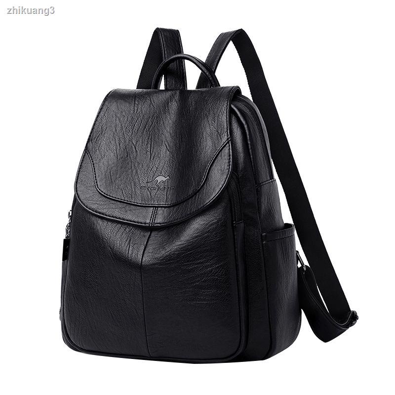 Bé Gái Boutique Túi Hevon Kangaroo Da Thật Ba Lô Nữ 2021 Ba Lô Thời Trang Lớp Đầu Tiên Da Bò Da Mềm Túi Du Lịch Dung Tích Lớn