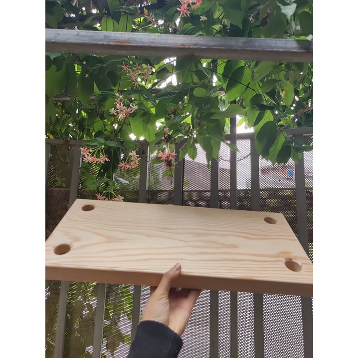 Xích đu gỗ nguyên tấm dày 3cm KT 60 x 20cm