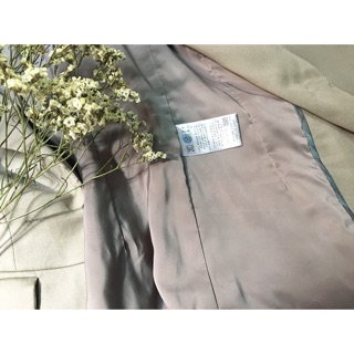 Vest blazer 1 nút vàng túi gập
