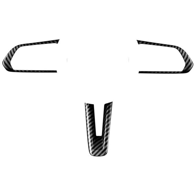 Bộ 4 Khung Viền Vô Lăng Xe Hơi Bằng Sợi Carbon Cho Mazda 3 Cx-30 2019 2020
