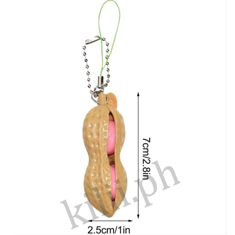 Đồ Chơi Bóp Giảm Căng Thẳng, Hình Hạt Đậu Phộng, Chìa Khóa, Điện Thoại Charms
