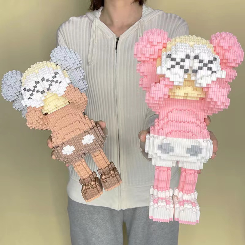❤️100% hàng sẵn sàng❤️KAWS HỌA TIẾT HOẠT HÌNH BỘ ĐỒ CHƠI LẮP RÁP  MÔ HÌNH 3D  Bộ Đồ Chơi Lắp Ráp Hình SESAME STREET Xinh Xắn