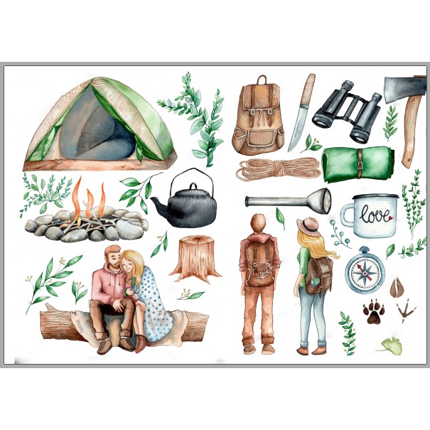 Nhãn dán trang trí chủ đề Du Lịch, sticker trang trí sổ tay, scrapbook