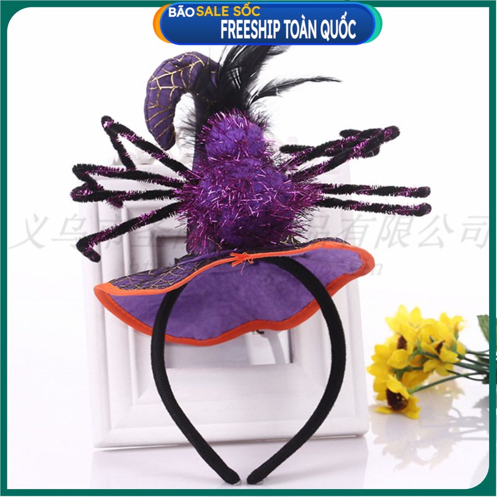 PVN18713 Băng đô cài tóc hình nón phù thủy hóa trang Halloween T2 .
