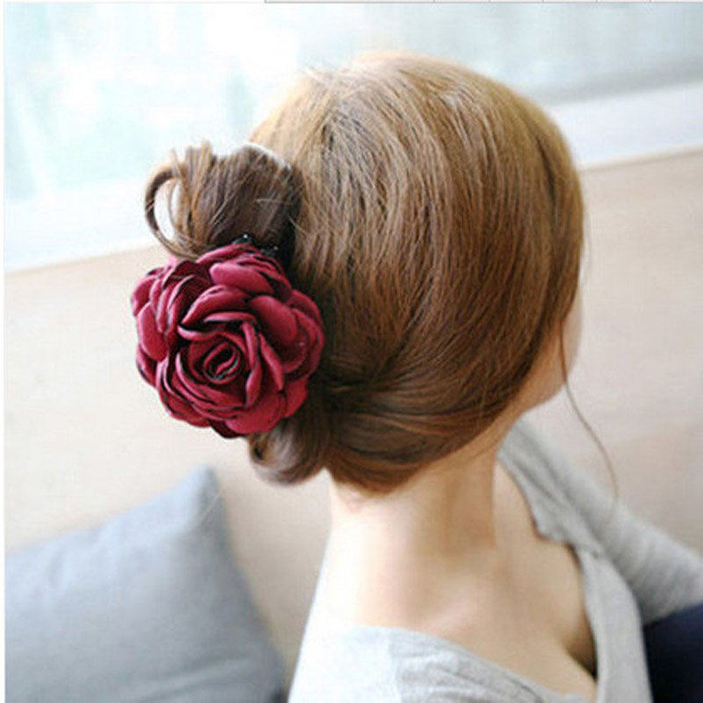 Kẹp Tóc Hình Hoa Hồng Thanh Lịch Cho Nữ