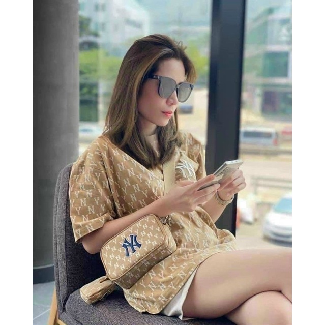 Túi đeo chéo NY size 18 kèm túi mini chất canvas dày  đủ màu
