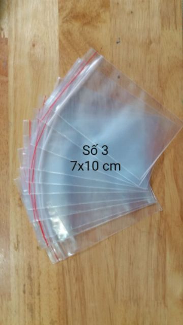 200g túi zip miết mép số 3, kích thước 7x10 cm/ túi zip nhỏ đựng hạt giống