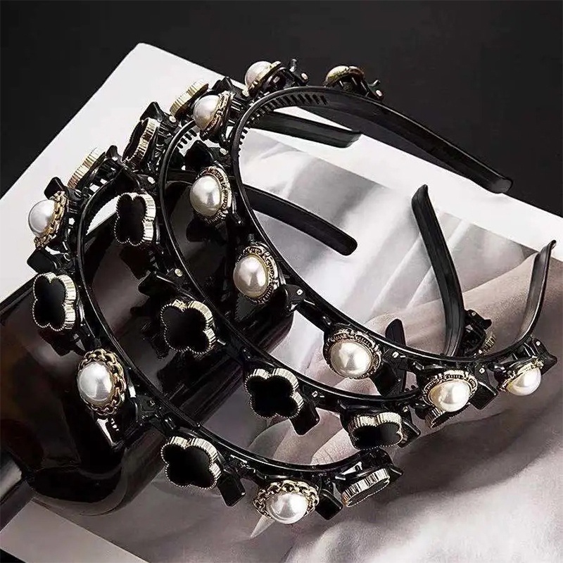 Băng đô nhiều lớp đính đá phong cách Retro đơn giản thời trang