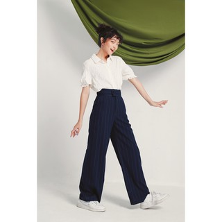 DOTTIE - Quần Dài Ống Rộng Kẻ Sọc Nữ Q0032