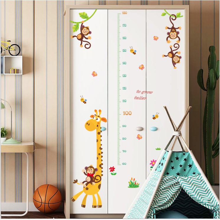 Decal Dán Tường Hình Hưu Cao Cổ - Trang Trí Decor Phòng Ngủ - Trang Trí Dán Tường Phòng Khách- Min STORE