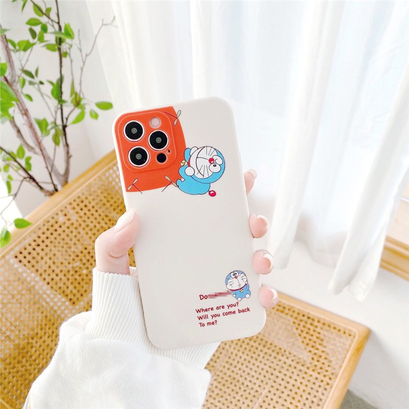 Ốp lưng iphone Doraemon ốp cạnh vuông /6/6plus/6s/6splus/7/7plus/8/8plus/x/xr/xs/11/12/pro/max/plus/promax/mini