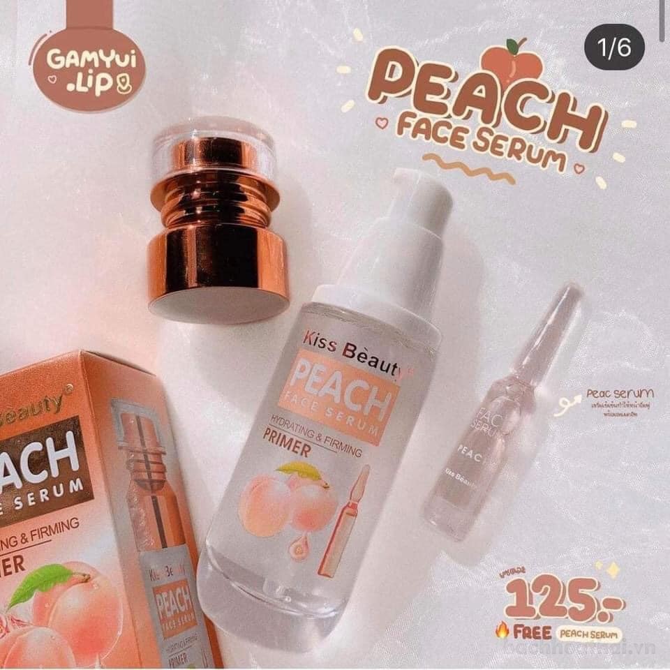 [Makeup] Kem lót trang điểm kèm serum dưỡng da Kiss Beauty Peach Face Serum & Primer