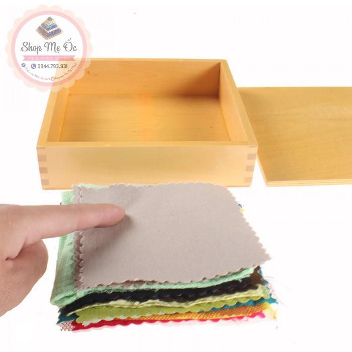 Giáo cụ Montessori - Hộp phân biệt cấu trúc vải (Có sẵn)