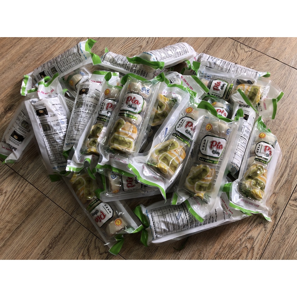 Bánh Pía Mi Ni Lương Trân Nhân Lá Dứa Sầu Riêng 1 gói 5 chiếc - Bao Ngon Chay Mặn Đều Dùng Được