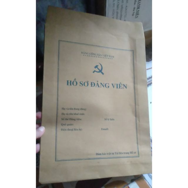 BÌA HỒ SƠ ĐẢNG VIÊN LOẠI DÀY ĐẸP (10 cái)