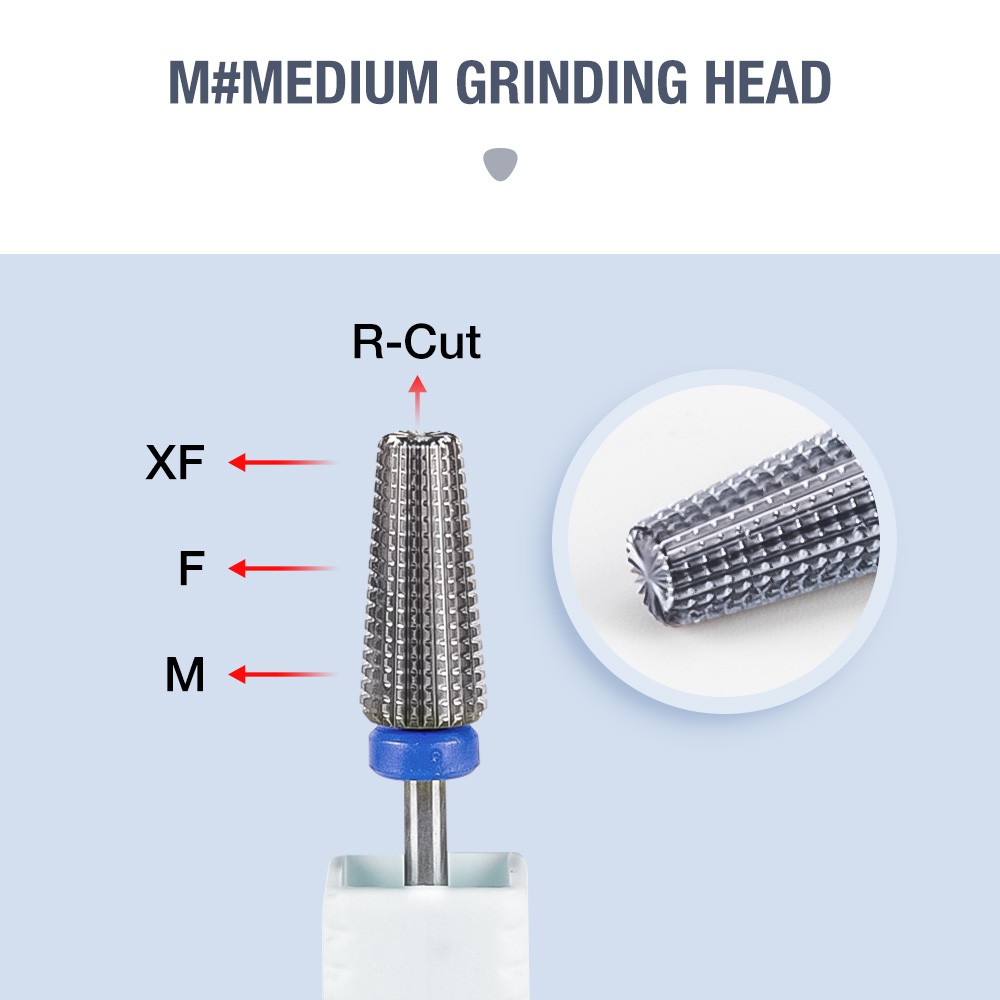 răng thẳng Đầu Mài Móng Tay Bằng Thép Vonfram