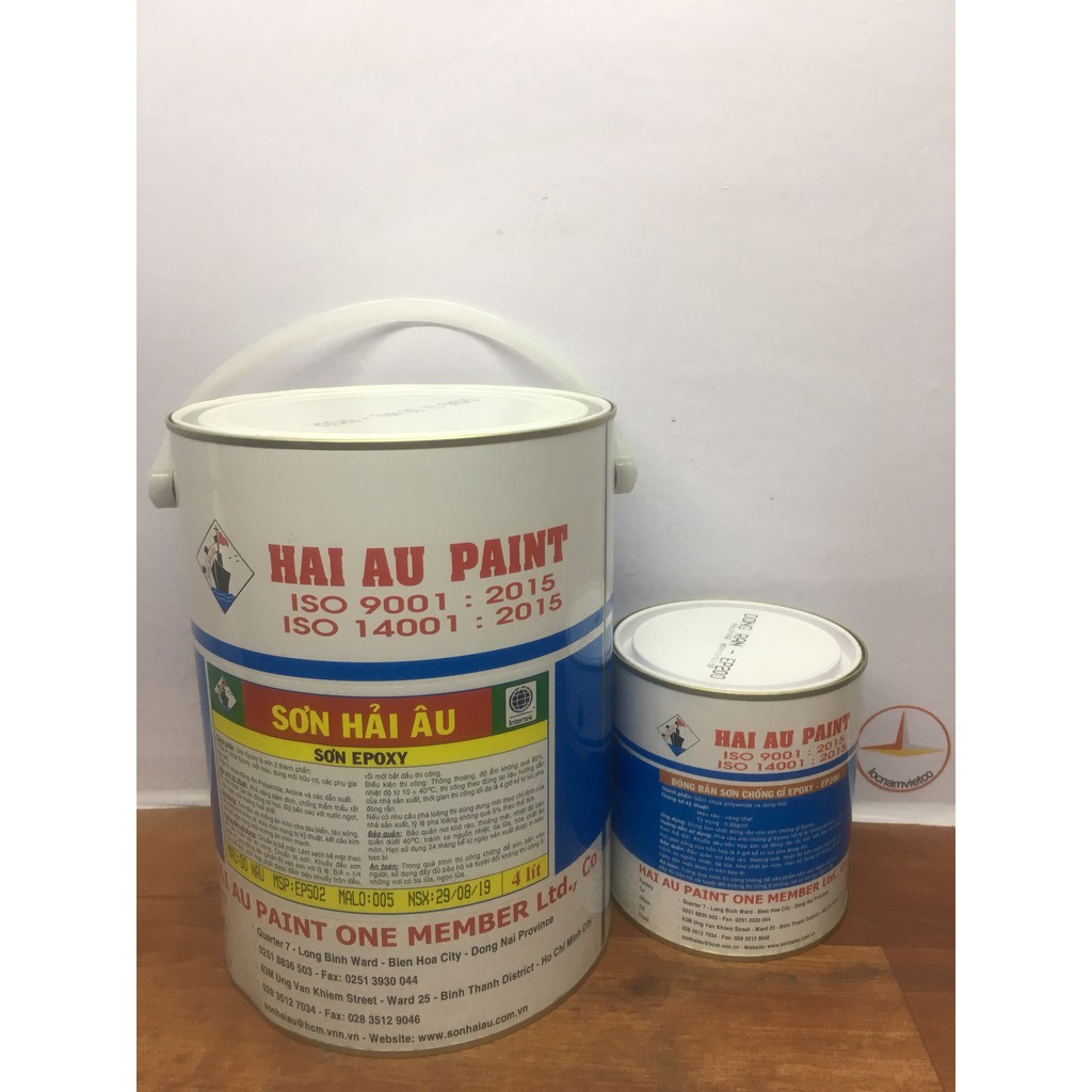 Sơn lót chống rỉ Epoxy Hải Âu màu Đỏ nâu Ep 502 (5L/Bộ)