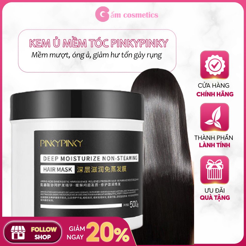 Kem ủ dưỡng tóc Pinky Pinky 500g phục hồi tóc hư tổn giảm gảy rụng