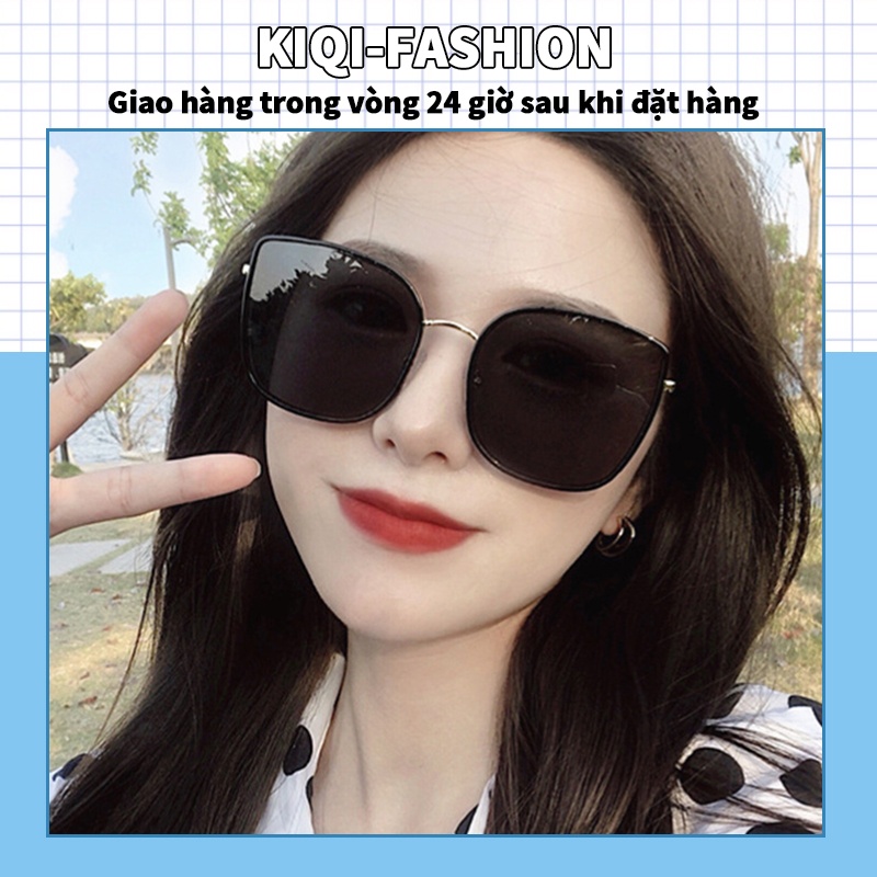 Kính mát gọng vuông chống tia uv400 phong cách Hàn Quốc cho nữ