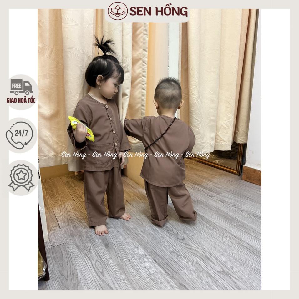 Đồ bà ba cho bé trai bé gái - quần áo lam đi lễ chùa đi chơi - set baba trẻ em vải kate Nhật BBB
