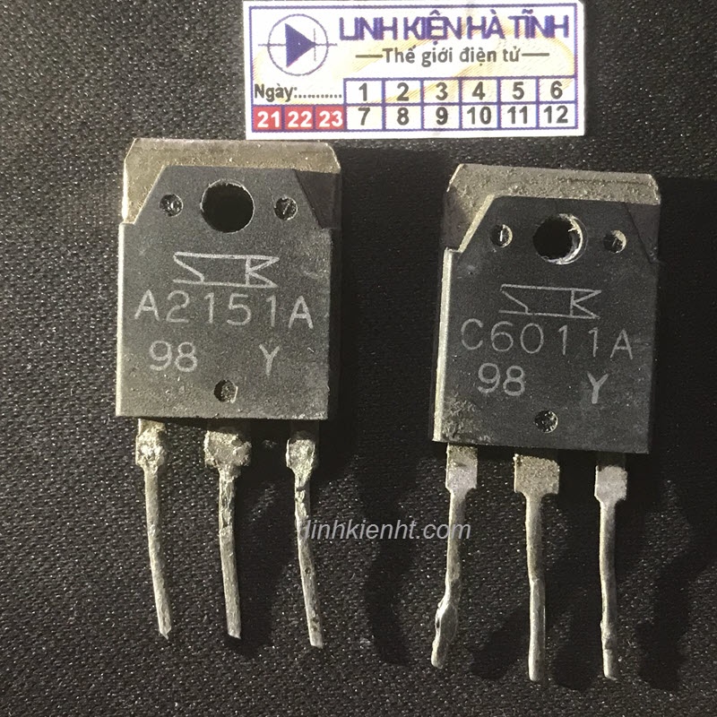 Cặp sò saken C6011A A2151A 2SC6011 2SA2151 tháo máy
