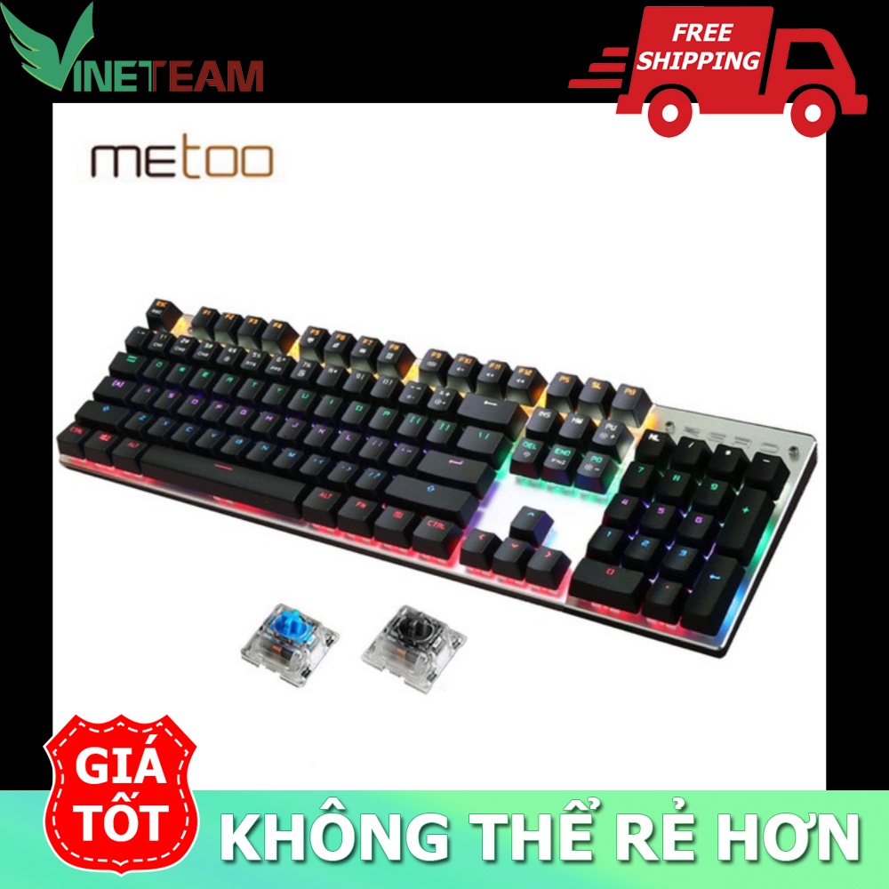 CHÍNH HÃNG Bàn phím cơ Metoo Zero Fullsize 104 phím nhiều chế độ